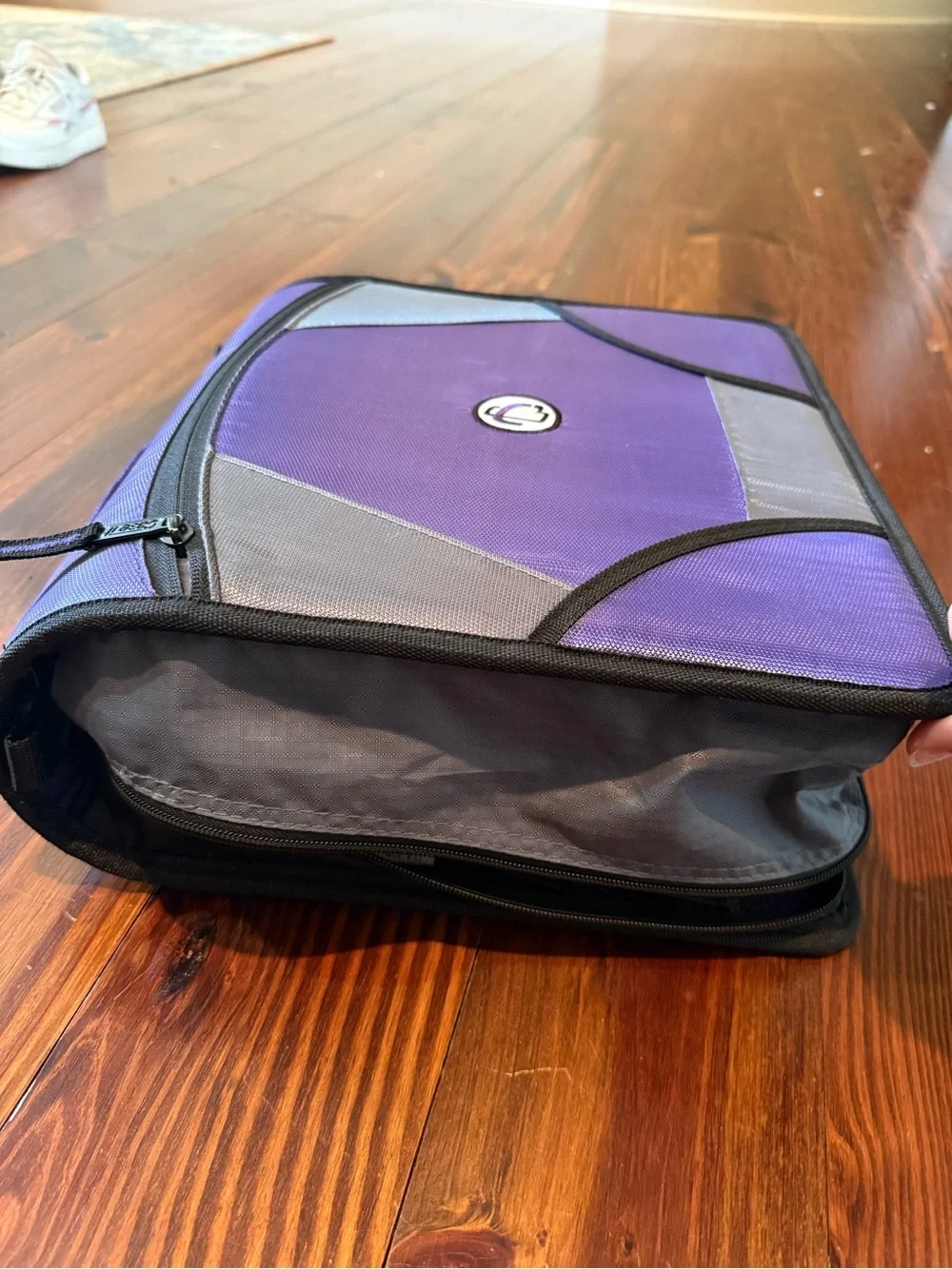 Purple and Gray school Binder